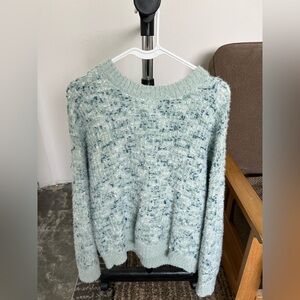 Maurices Blue Crew Neck Sweater with Textured Knit